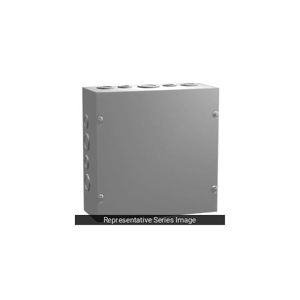 N1 Screw Cover w/KO ft.s, 6 x 6 x 4, Steel/Gray
